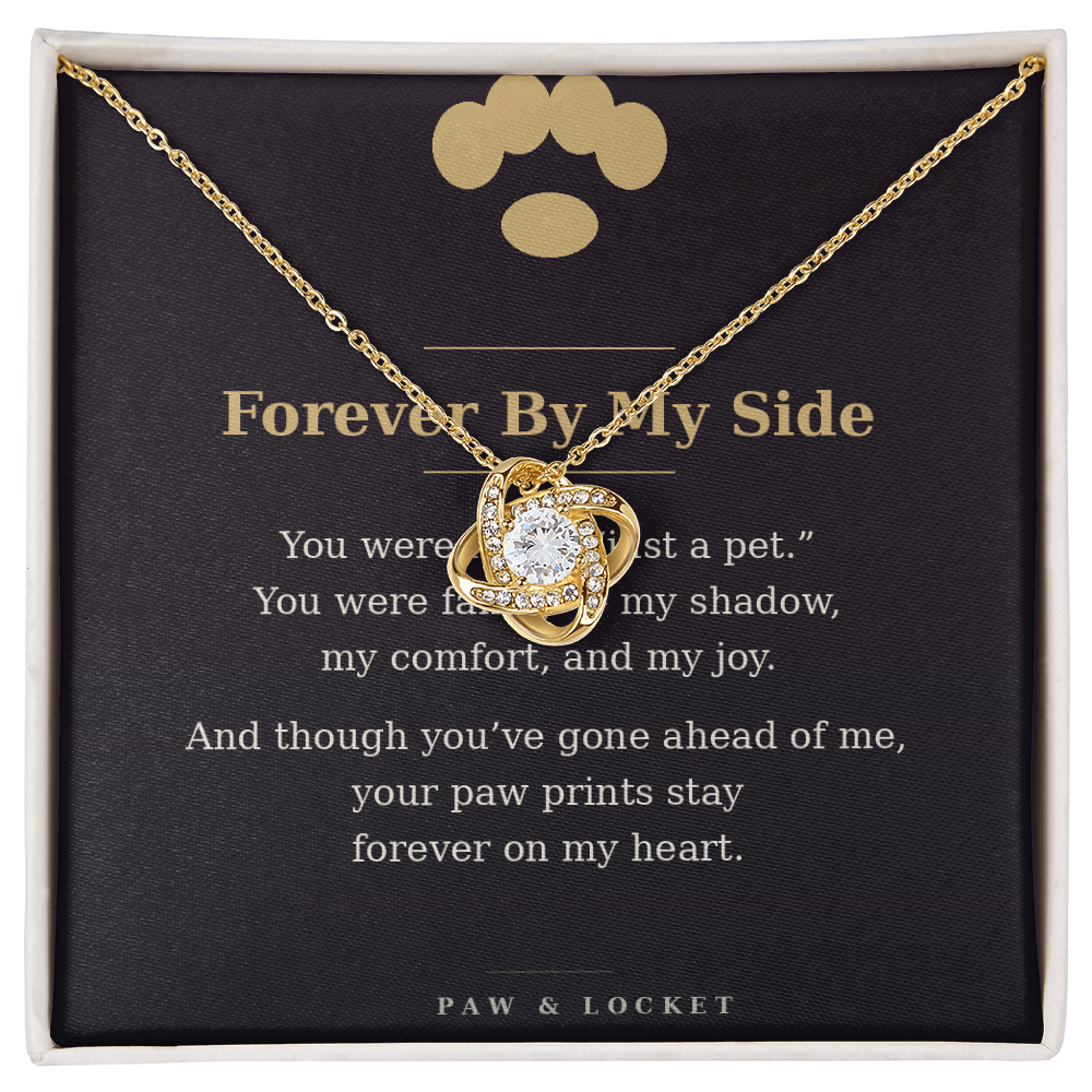 Forever By My Side — Pet Memorial Love Knot Necklace