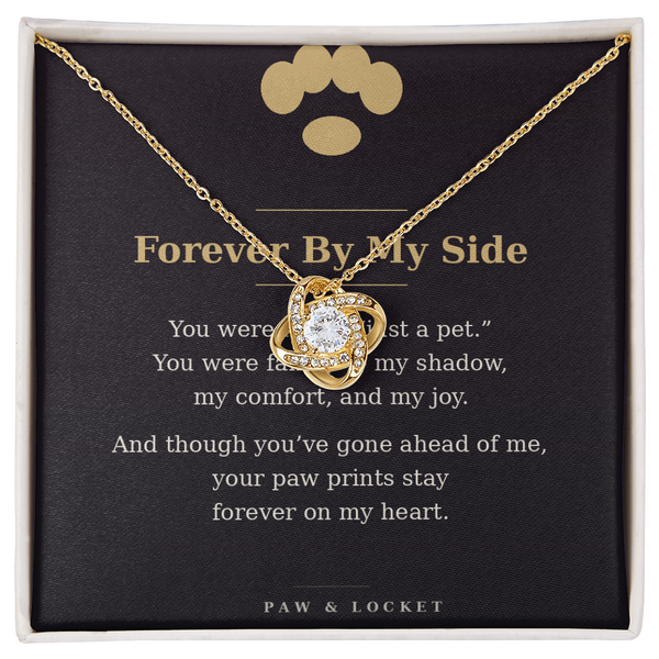 Forever By My Side — Pet Memorial Love Knot Necklace