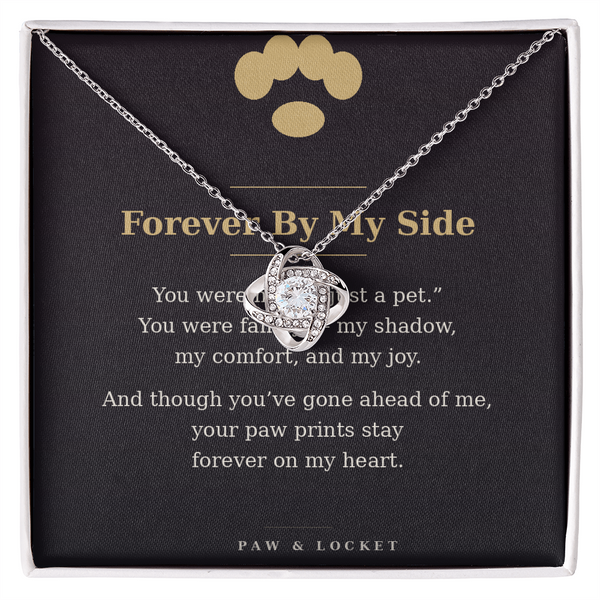 Forever By My Side — Pet Memorial Love Knot Necklace
