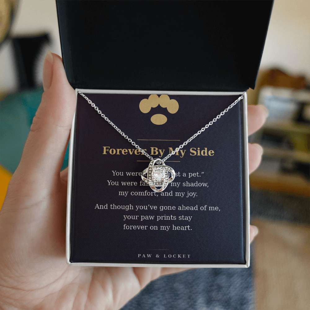 Forever By My Side — Pet Memorial Love Knot Necklace