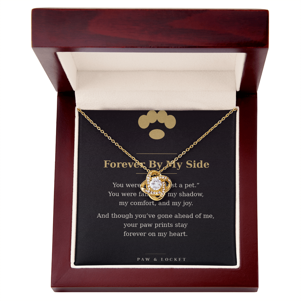 Forever By My Side — Pet Memorial Love Knot Necklace
