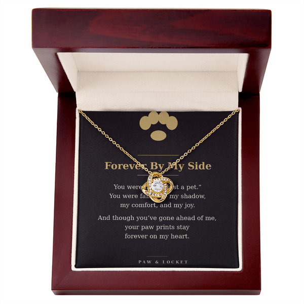 Forever By My Side — Pet Memorial Love Knot Necklace